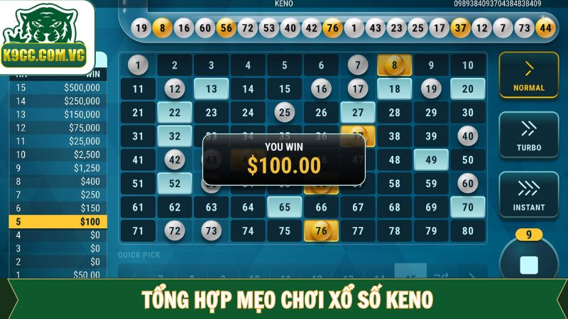 Mẹo Chơi Xổ Số Keno - K9CC Bật Mí 4 Bí Kíp Chọn Số Chuẩn 3 Top 4 bí kíp giúp tân binh chọn ra con số chuẩn